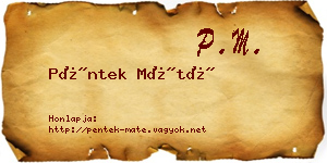 Péntek Máté névjegykártya